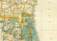 Old Map of Florida State 1890 Florida Vintage Map  | Vintage Map Wall Art Print