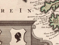 Old Map of Corsica Isle de Corse 1700 Vintage Map | Vintage Map Wall Art Print