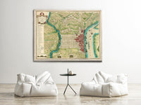 Old Map of Philadelphia 1700 Vintage Map | Vintage Map Wall Art Print