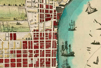 Old Map of Philadelphia 1700 Vintage Map | Vintage Map Wall Art Print