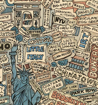Vintage Poster of New York Pictorial Map New York Antique Poster | Vintage Map Wall Art Print | Large Poster Print | Home Decor Wall Art