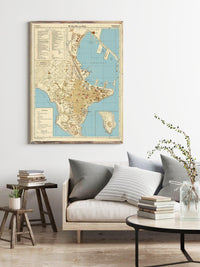 Old Map of Dakar Senegal 1941 Vintage Map | Vintage Map Wall Art Print