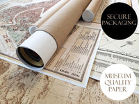 Old Map of Rome Italy 1910 (4 pieces)  | Vintage Map Wall Art Print