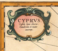 Old Map of Cyprus 1653  | Vintage Map Wall Art Print