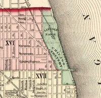 Old Map of Chicago 1874 Vintage Map of Chicago | Vintage Map Wall Art Print
