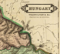Old Map of Hungary 1831 Vintage Map | Vintage Map Wall Art Print