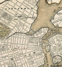 Old Map of Stockholm, Sweden 1720  | Vintage Map Wall Art Print