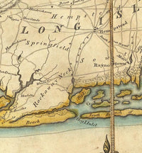 Old Map of New York and Environs 1811  | Vintage Map Wall Art Print