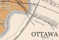 Old Map of Ottawa Canada 1915 Vintage Map | Vintage Map Wall Art Print