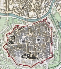 Old Map of Vienna Wien with gravures Austria 1833 Vintage  | Vintage Map Wall Art Print