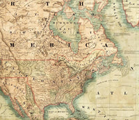 Old Map of the World 1787 Mercator Projection Antique World Map | World Map Gift World Map Print | Vintage World Map | World Map Wall Art