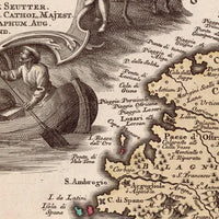Old Map of Corsica Isle de Corse 1700 Vintage Map | Vintage Map Wall Art Print