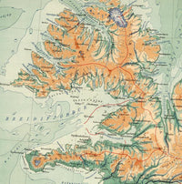 Old Map of Iceland Islandia 1928 Vintage Map of Iceland  | Vintage Map Wall Art Print