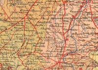 Old Map of Salamanca Region 1900 Spain Vintage Map | Vintage Map Wall Art Print