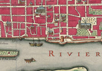Old Map of Orleans France 1700 Vintage Map | Vintage Map Wall Art Print