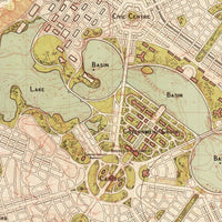 Old Map of Canberra City Australia Oceania 1913 Vintage Map | Vintage Map Wall Art Print