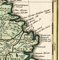Old Vintage Map of Iceland islandia 1761 Vintage Map | Vintage Map Wall Art Print