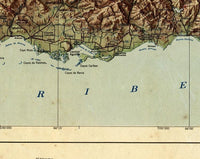 Old Map of Puerto Rico and adjacent islands 1952 Vintage Map | Vintage Map Wall Art Print