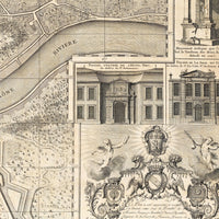 Old Map of Lyon France 1740 Vintage Map of Lyon | Vintage Map Wall Art Print