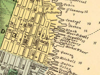 Old Map of Halifax Nova Scotia Canada 1878  | Vintage Map Wall Art Print