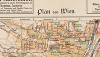 Old Map of Vienna Austria 1928 Vintage Map | Vintage Map Wall Art Print