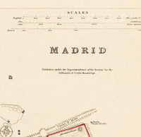 Old Map of Madrid Spain 1831 Vintage Map | Vintage Map Wall Art Print