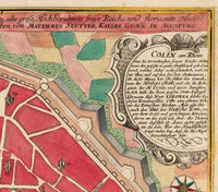Old Map of Koln Cologne Germany 1740 Vintage Map | Vintage Map Wall Art Print