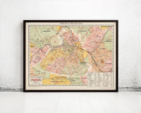 Old Map of Lille France Vintage Map | Vintage Map Wall Art Print