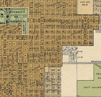 Old map of Tucson Arizona 1947 Vintage Map | Vintage Map Wall Art Print
