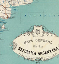 Old Map of Argentina 1888 Vintage Map | Vintage Map Wall Art Print