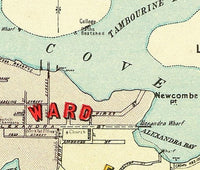 Old Map of Hunters Hill 1890 Australia Vintage Map | Vintage Map Wall Art Print