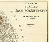 Old Map of San Francisco 1929 Vintage Map | Vintage Map Wall Art Print