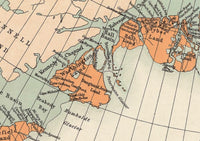 Old Map of Greenland Groenland 1929 Vintage Map | Vintage Map Wall Art Print