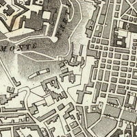 Old Map of Napoli Naples Italy 1845 Vintage Map | Vintage Map Wall Art Print