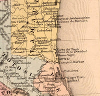 Old Map of Mexico 1859  | Vintage Map Wall Art Print