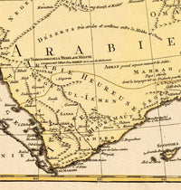 Old Map of Middle East Arabian Peninsula 1790 Vintage Map Arabia | Vintage Map Wall Art Print