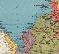 Old Map of Colombia Vintage Map of Colombia | Vintage Map Wall Art Print