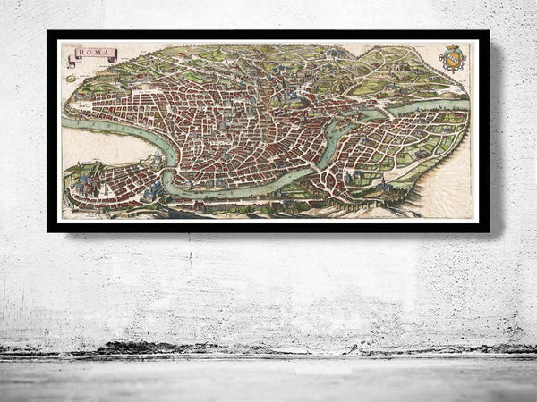 Old Map of Rome Roma Italy 1652 Antique Rome Map | Vintage Map Wall Art Print