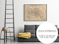 Old Map of Panama Canal Zone 1941 Vintage Map | Vintage Map Wall Art Print