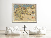 Old Vintage Map of Germany Tourism Guide 1941 Vintage Map | Vintage Map Wall Art Print