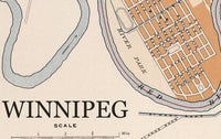 Old Map of Winnipeg Canada 1915 Vintage Map | Vintage Map Wall Art Print