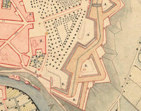 Old Map of Pamplona 1823 Spain Espana Mapa de Pamplona  | Vintage Map Wall Art Print