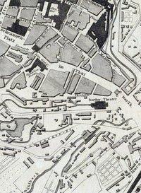 Old Map of Munich Munchen with gravures, Germany Deutshland 1844 Vintage | Vintage Map Wall Art Print | Large Map Print