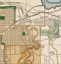 Old Map of Kansas City Missouri 1915 Vintage Map | Vintage Map Wall Art Print