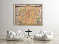 Old Map of Tehran Iran Vintage Map | Vintage Map Wall Art Print