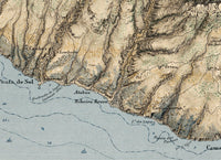 Old Map of Madeira Island  1850 Portugal  | Vintage Map Wall Art Print
