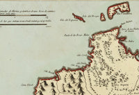 Old Map of Ibiza Island Spain 1778 Vintage Map | Vintage Map Wall Art Print