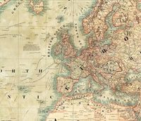 Old Map of the World 1787 Mercator Projection Antique World Map | World Map Gift World Map Print | Vintage World Map | World Map Wall Art