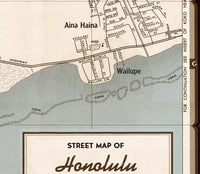 Old Map of Honolulu Hawaii Vintage Map | Vintage Map Wall Art Print