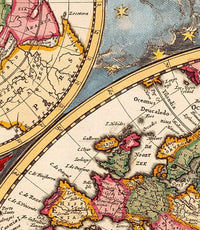 Old Map of The World  1700 World Map | World Map Gift World Map Print | Vintage World Map | World Map Wall Art | Large Map Print